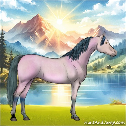 Horse Color:Watercolor Buckskin Roan Dun