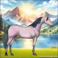 Horse Color:Watercolor Buckskin Roan Dun 
