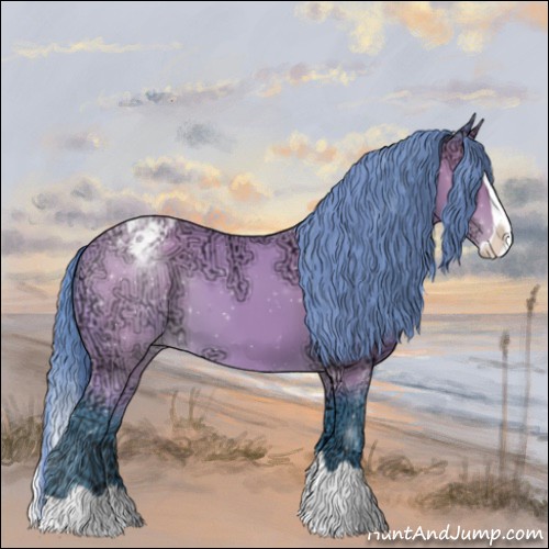Horse Color:Watercolor Buckskin Ice Splash Varnish