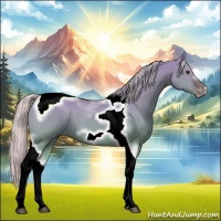Horse Color:Silver Bay Dun Tobiano Frame