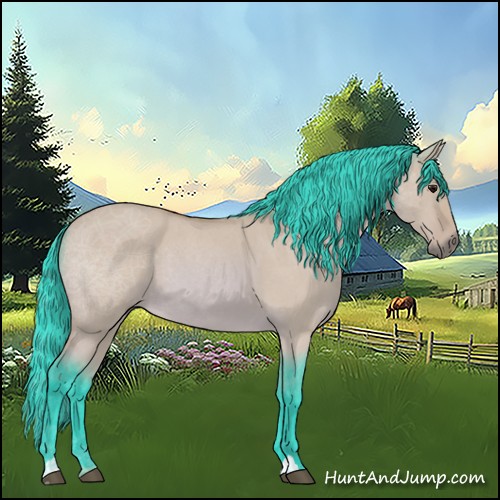 Horse Color:Watercolor Bay Roan Dun 