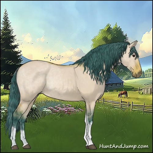 Horse Color:Watercolor Bay Dun Tobiano 