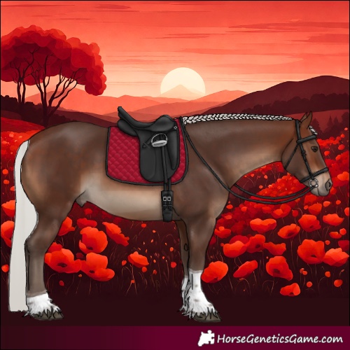 Horse Color:Silver Brown Tobiano Rabicano 