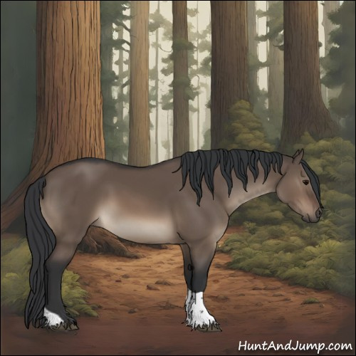 Horse Color:Brown Dun Tobiano Rabicano 