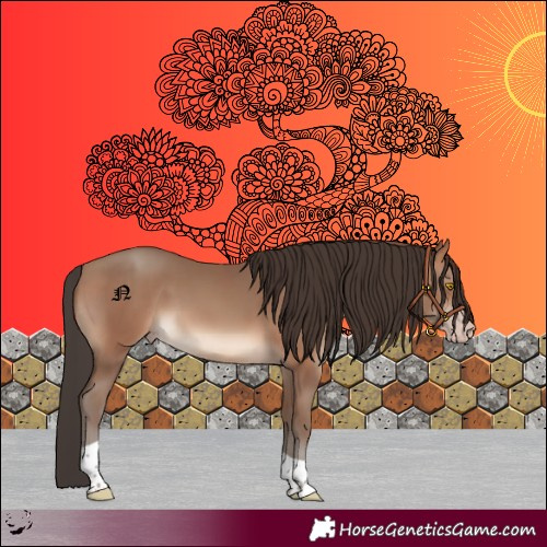 Horse Color:Sable Champagne Tobiano Rabicano 