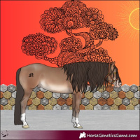 Horse Color:Sable Champagne Tobiano Rabicano 