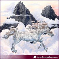 Horse Color:White Spotted Blue Ice Roan Pearl 