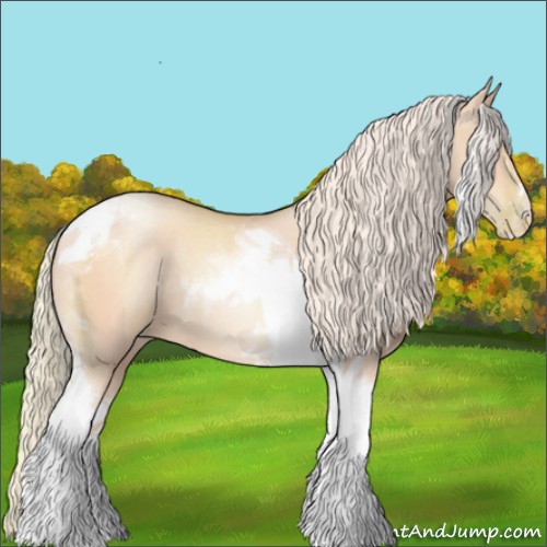 Horse Color:Watercolor Silver Grullo Pearl Tobiano 