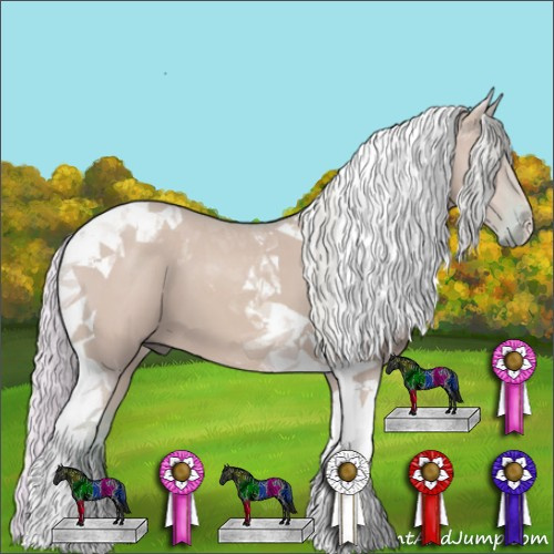 Horse Color:Watercolor Silver Grullo Tobiano 