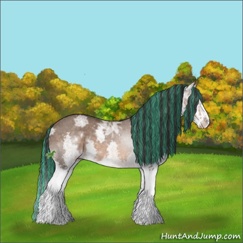 Horse Color:Painted White Spotted Brown Ice Dun Splash