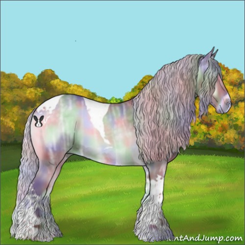 Horse Color:Nacre Chocolate Silver Blue Onyx Chinchilla Ice Tobiano 