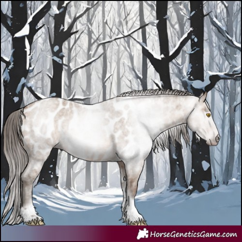 Horse Color:Gray Amber Champagne Roan Tobiano Frame Near Leopard 