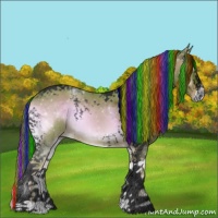 Horse Color:Void Painted Watercolor White Spotted Red Onyx Tobiano 