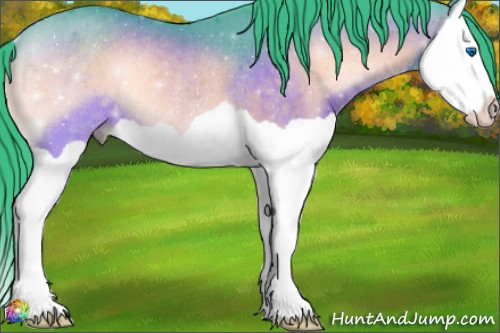 Horse Color:Watercolor Brown Onyx Splash Rabicano 