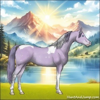 Horse Color:Watercolor Perlino Tobiano 