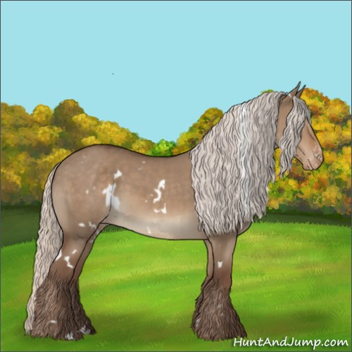 Horse Color:White Spotted Silver Grullo Varnish