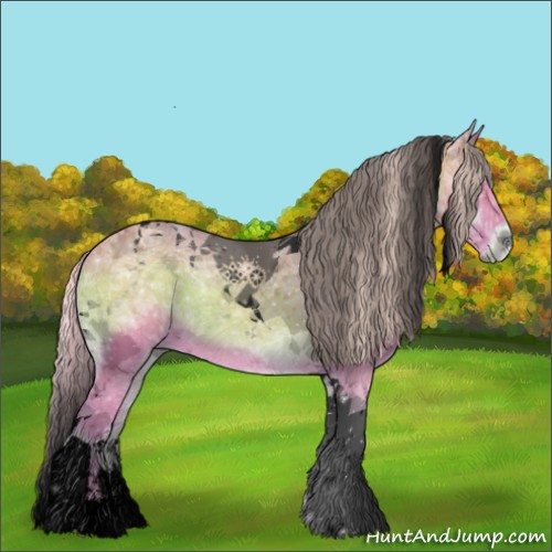 Horse Color:Void Watercolor Silver Blue Onyx Ice Sabino Tobiano 