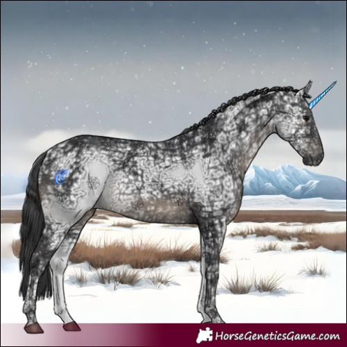 Horse Color:White Spotted Black Ice 