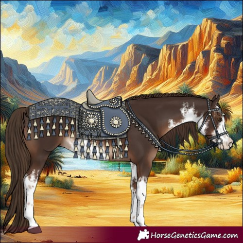 Horse Color:White Spotted Liver Chestnut 