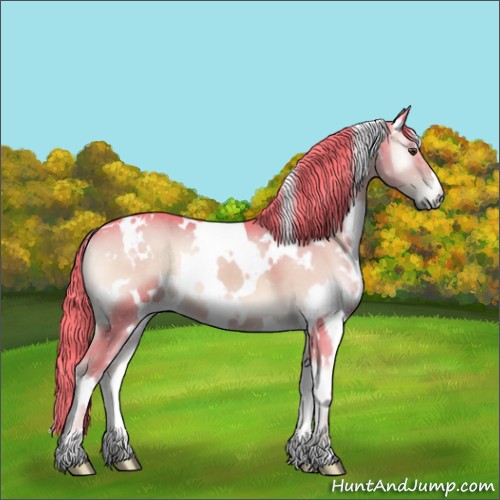 Horse Color:Watercolor White Spotted Liver Red Onyx 