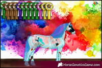 Horse Color:Thunderstruck Watercolor Bay Ice Onyx Sabino Splash 
