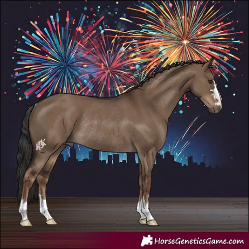 Horse Color:Liver Red Dun Rabicano 
