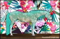 Horse Color:Watercolor White Spotted Bay Ice 