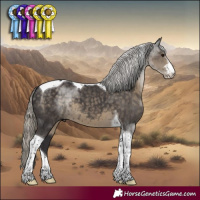 Horse Color:Silver Smoky Black Sabino Tobiano 
