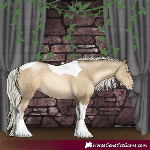Horse Color:Silver Smoky Black Pearl Tobiano 