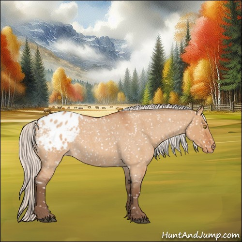 Horse Color:Silver Bay Roan Dun Appaloosa Rabicano 