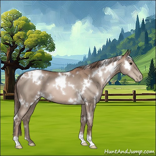 Horse Color:White Spotted Black Pearl 