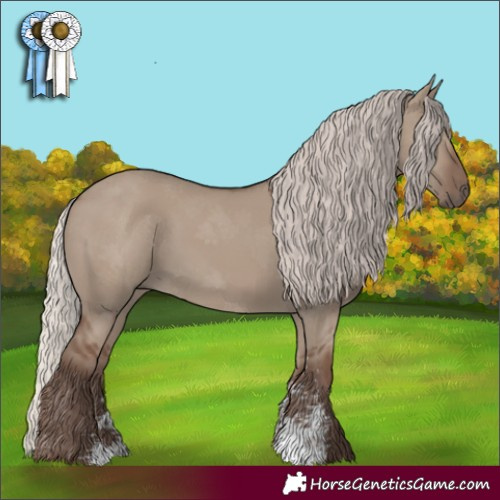 Horse Color:Silver Grullo Sabino 