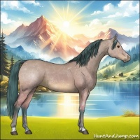 Horse Color:Watercolor Bay Dun Sabino 