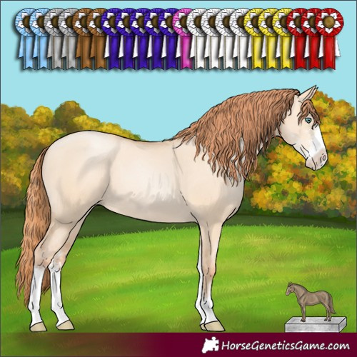 Horse Color:Classic Champagne Pearl Dun Sabino