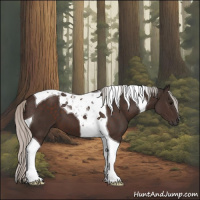 Horse Color:Silver Brown Tobiano 
