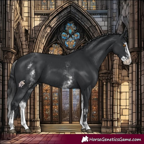 Horse Color:Black Splash Rabicano and White Spotted Black Splash Rabicano