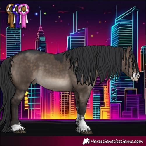 Horse Color:Brown Dun Mushroom Sabino