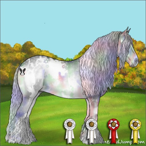 Horse Color:Nacre White Spotted Silver Blue Onyx Chinchilla
