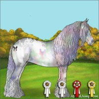 Horse Color:Nacre White Spotted Silver Blue Onyx Chinchilla 