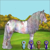Horse Color:Nacre White Spotted Chocolate Silver Blue Onyx Chinchilla 