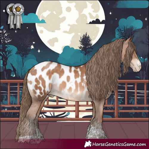 Horse Color:Brown Pearl Sabino Tobiano Near Leopard