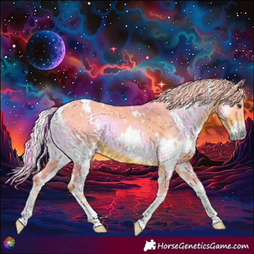 Horse Color:Watercolor White Spotted Liver Red Onyx 
