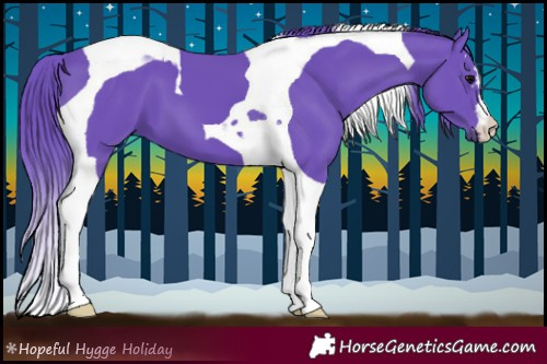 Horse Color:Watercolor Black Tobiano