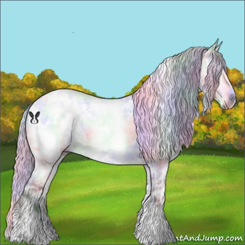 Horse Color:Nacre White Spotted Silver Bay Chinchilla Ice 