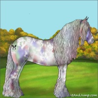 Horse Color:Nacre White Spotted Chocolate Silver Blue Onyx Chinchilla 