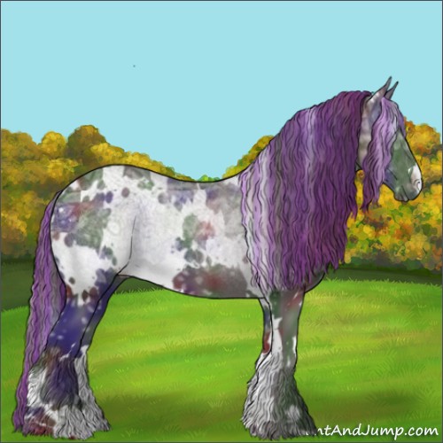 Horse Color:Painted Nacre White Spotted Liver Chestnut Ice 