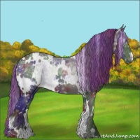 Horse Color:Painted Nacre White Spotted Liver Chestnut Ice 