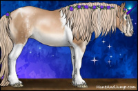Horse Color:White Spotted Chocolate Palomino Pearl Tobiano