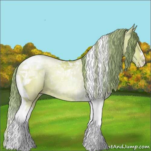 Horse Color:Watercolor Grullo Pearl Tobiano 