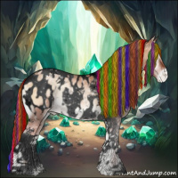 Horse Color:Void Painted Bay Ice Pearl Onyx Tobiano Appaloosa 